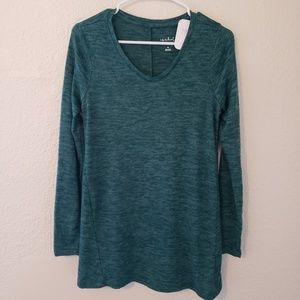 Maternity Relaxed Long Sleeve TShirt Isabel Green
